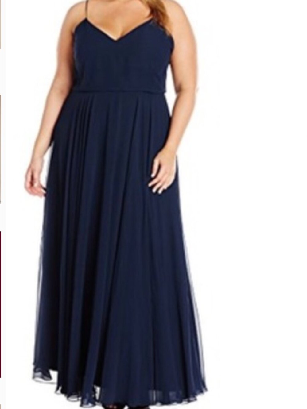 BHLDN Jenny Yoo Inesse Dress Navy Blue Flowy Bridesmaid Maxi Formal Dress sz 16 - Picture 9 of 9
